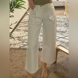 Wide leg cropped pant